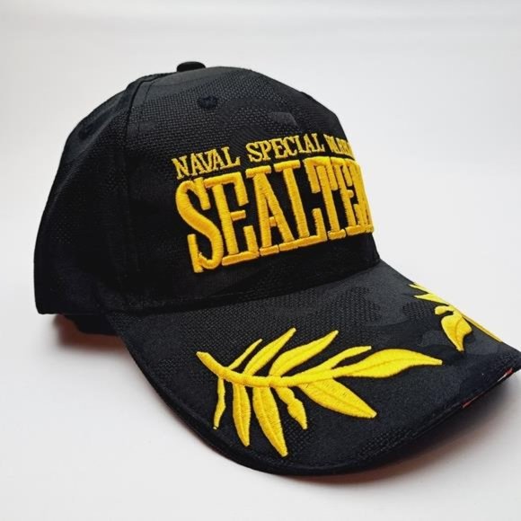 Retro Vintage Style Naval Special Warfare Seal Team Black Camo Hat Cap U.S. Navy - Picture 3 of 4